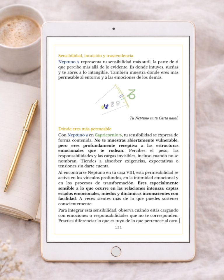 Páginas del libro personalizado de carta natal del Método ASIRAM